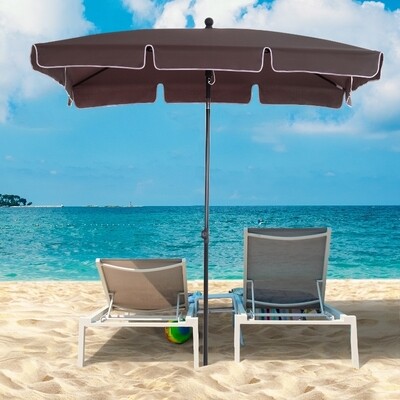 Sonnenschirm Gartenschirm Balkonschirm Strandschirm Kaffeebraun+Schwarz