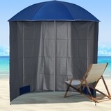 Sonnenschirm Strandschirm mit Seitenwand Blau 2,2 x H2,2m