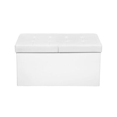 Sitzbank mit Klappdeckel 76 cm Weiss