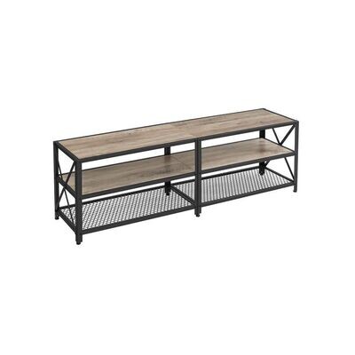 TV-Regal, Lowboard Greige-schwarz