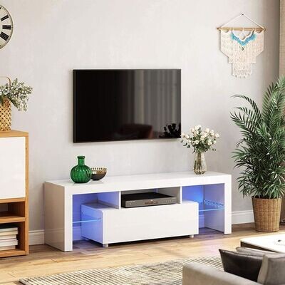 TV-Schrank mit LED-Beleuchtung weiss