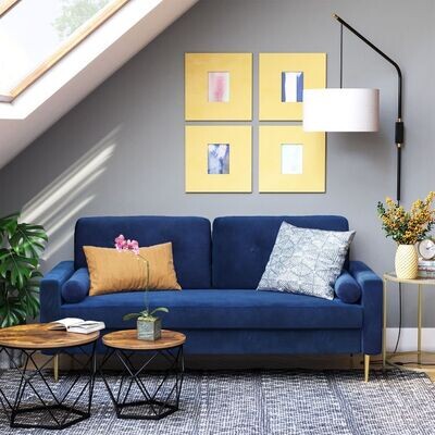 3-Sitzer Sofa Blau 181 x 82 x 86 cm