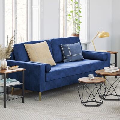 3-Sitzer Sofa Blau 181 x 82 x 86 cm