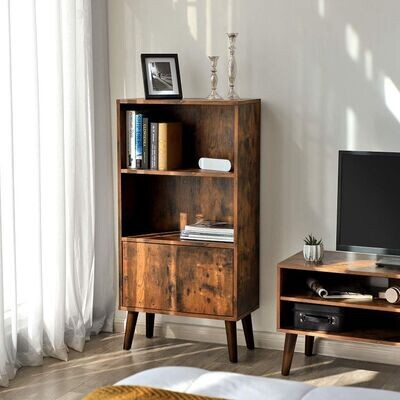 Retro Bücherschrank mit Türen 60 x 30 x 120 cm