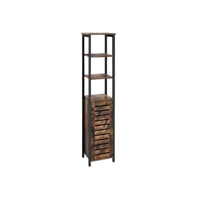 schmaler Industriestil Hochschrank Lamellentür 37 x 30 x 167 cm
