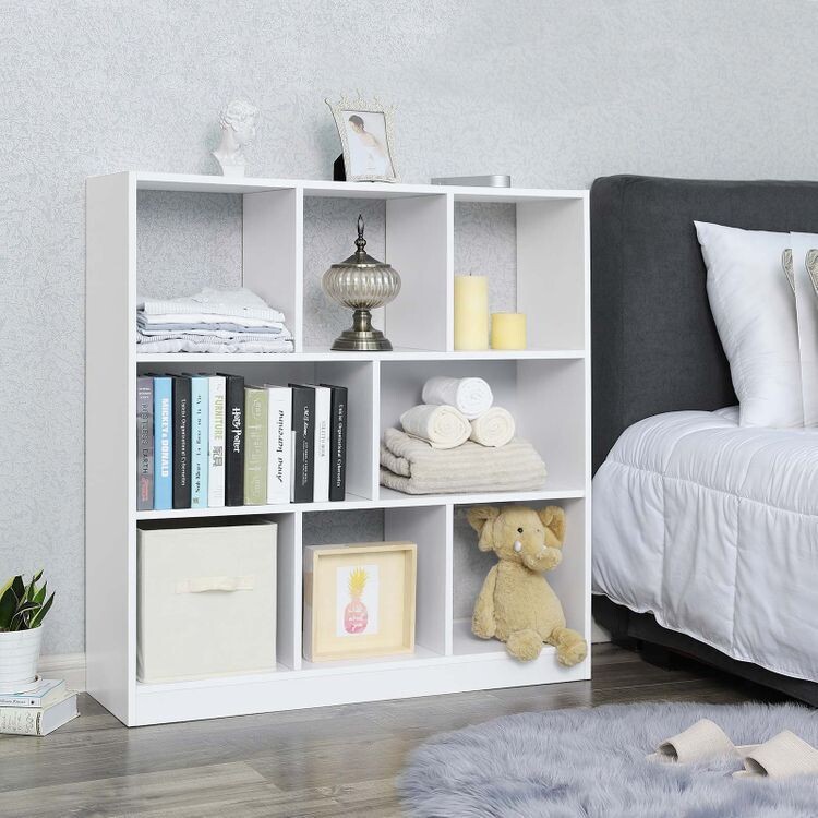 Bücherregal 8 Fächer Weiss