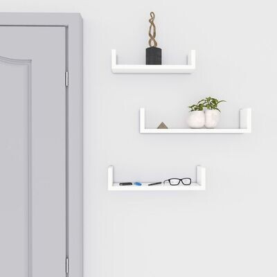 Schweberegale U-Form 3er Set weiss