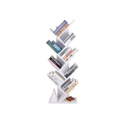 Bücherregal in Baumform 8 Ebenen weiss