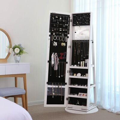 Drehbarer Schmuckschrank mit Spiegel