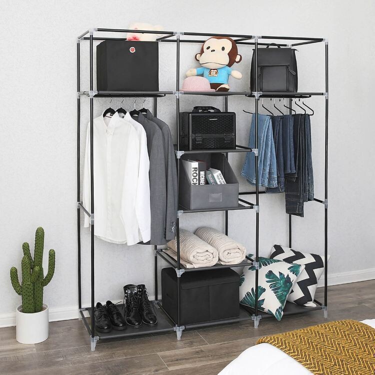 Kleiderschrank 175 x 150 cm schwarz