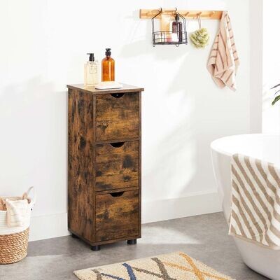 Badschrank, Kommode mit Schubladen Vintagebraun