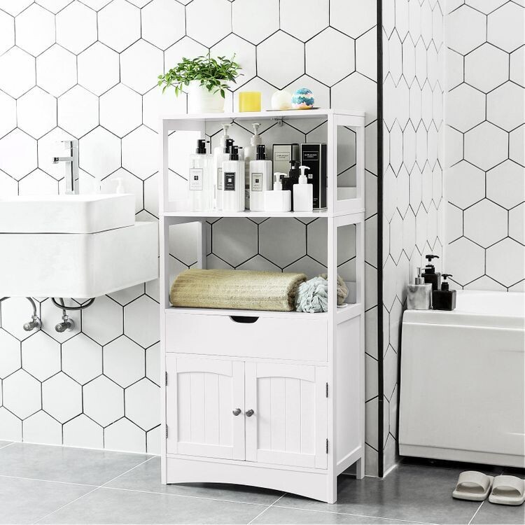 Grosser Badschrank Weiss