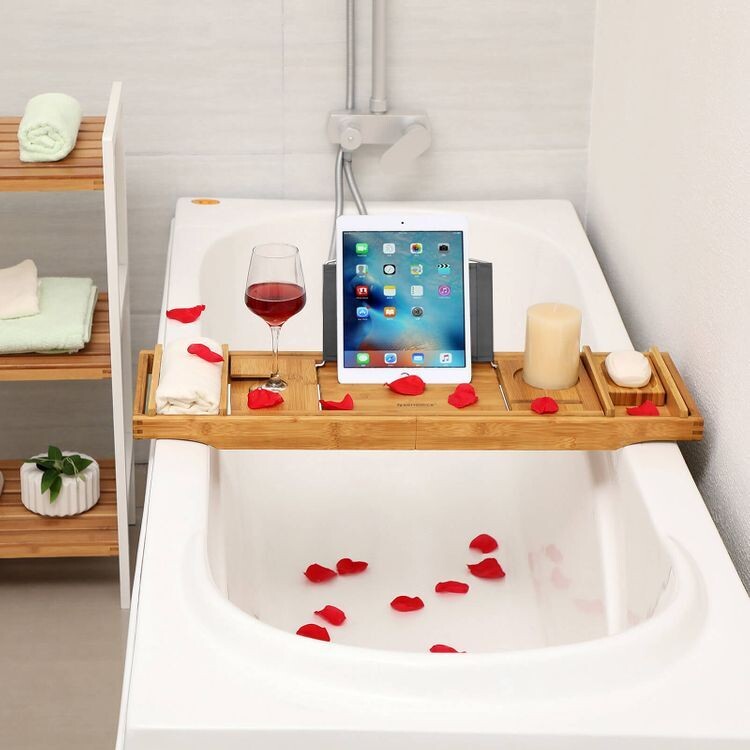 Badewannenablage Bambus 109 cm