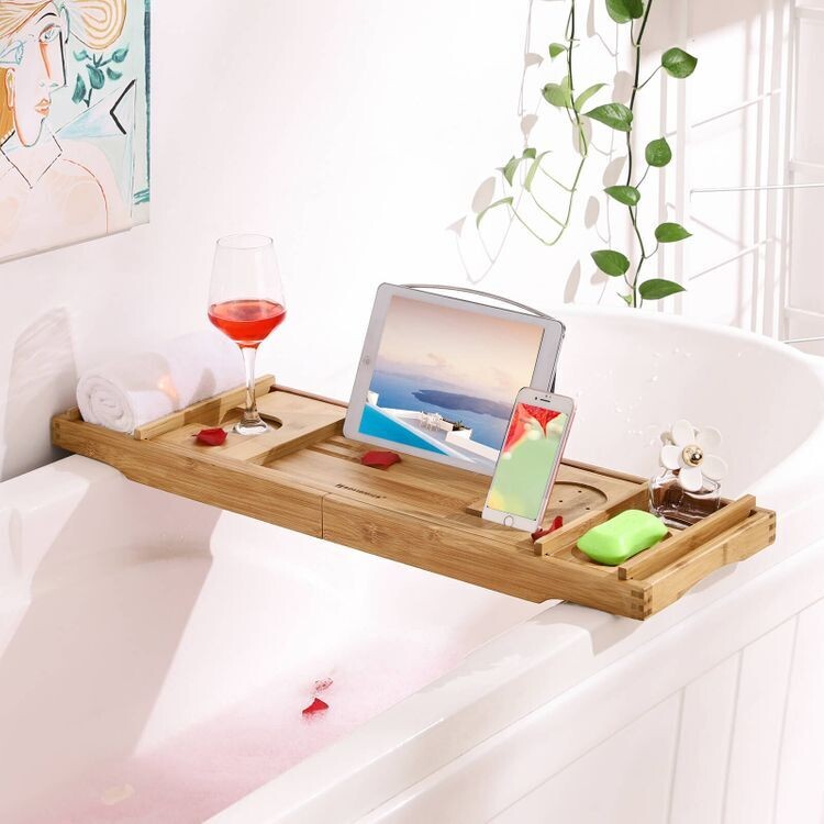 Badewannenablage Bambus 109 cm