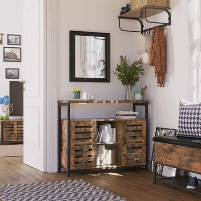 Kommode, Sideboard, Küchenschrank mit offenen Regalfächern