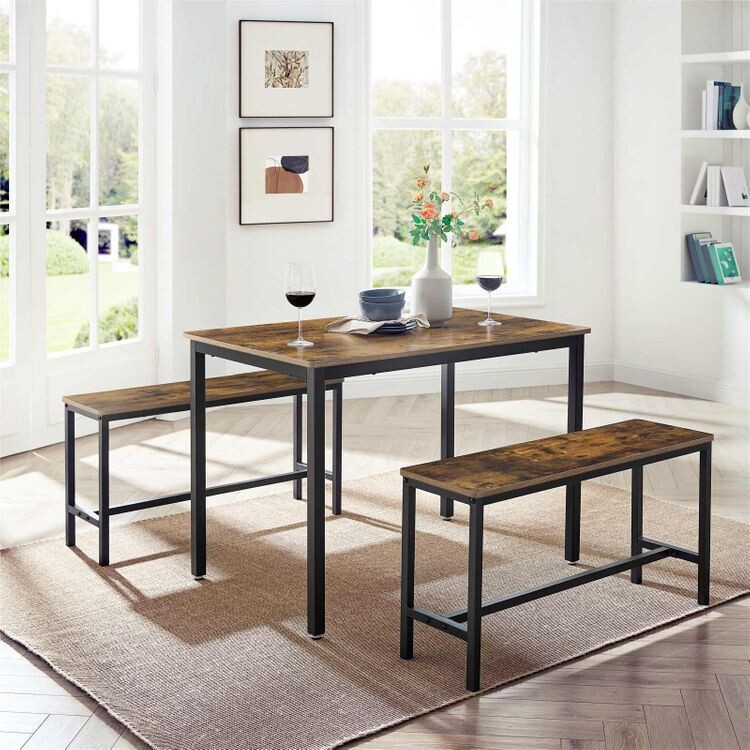 Küchentisch-Set mit 2 Bänken