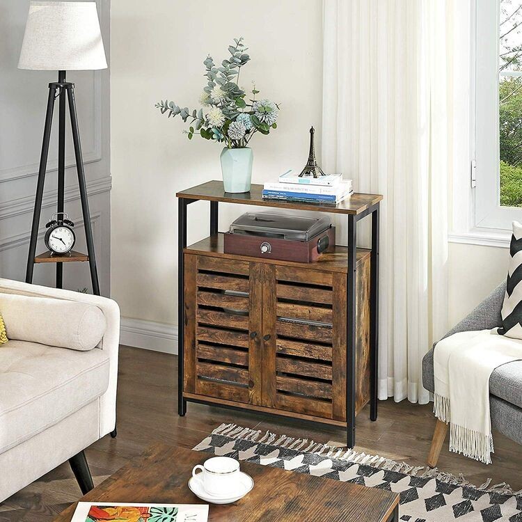 Sideboard mit Lamellentüren Industriestil