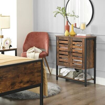 Sideboard mit Regalablage und Lamellentüren