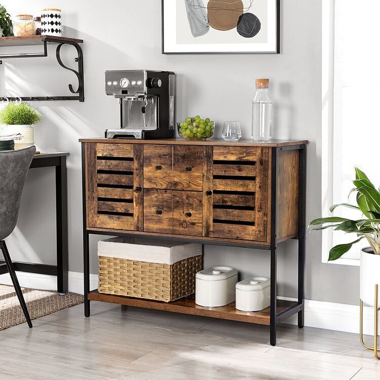 Sideboard mit Regalablage, mit 2 Schubladen und Türen