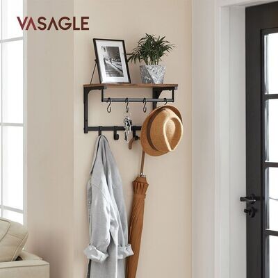 Wandgarderobe mit 8 Haken