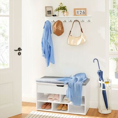 Wandgarderobe mit Ablage Weiss