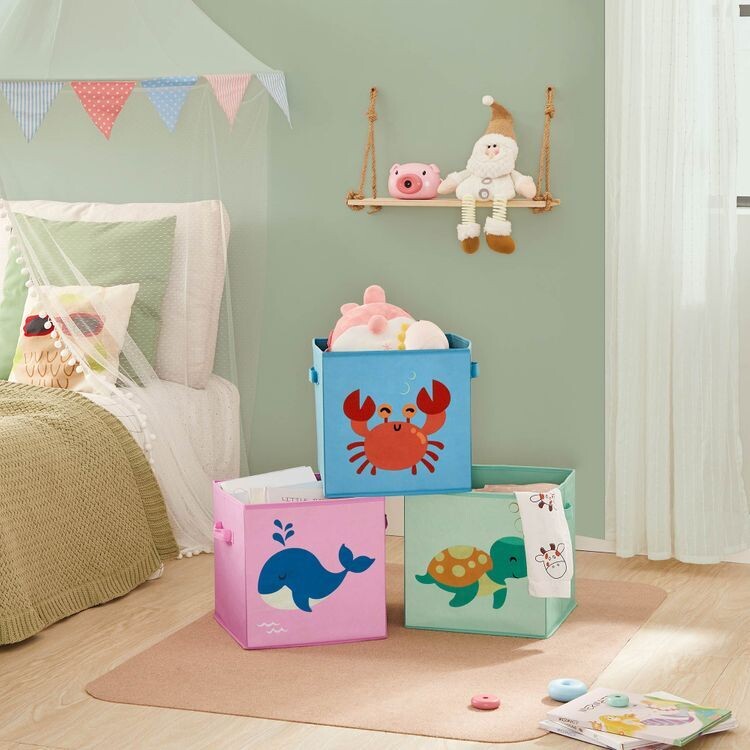 Spielzeug-Organizer 3er Set Motiv Meerestiere