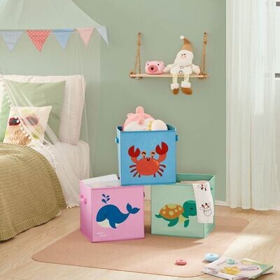 Spielzeug-Organizer 3er Set Motiv Meerestiere