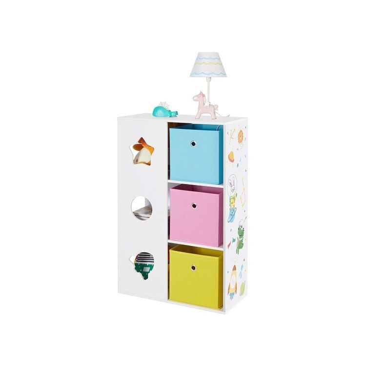 Kinderzimmerregal mit Aufbewahrungsboxen Motiv Astronaut