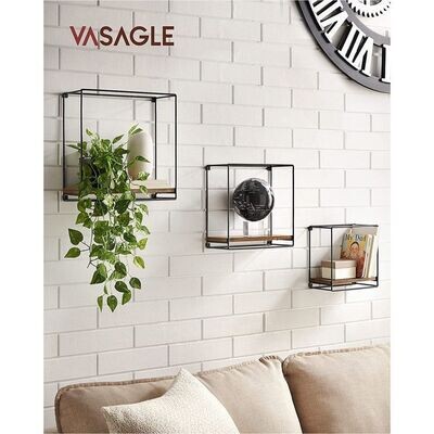 3er Set Wandregale im Industrie-Design