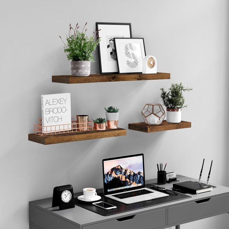 Wandboard Regal 80 cm Holzoptik Vintage