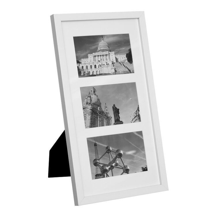Bilderrahmen für 3 Fotos Weiss
