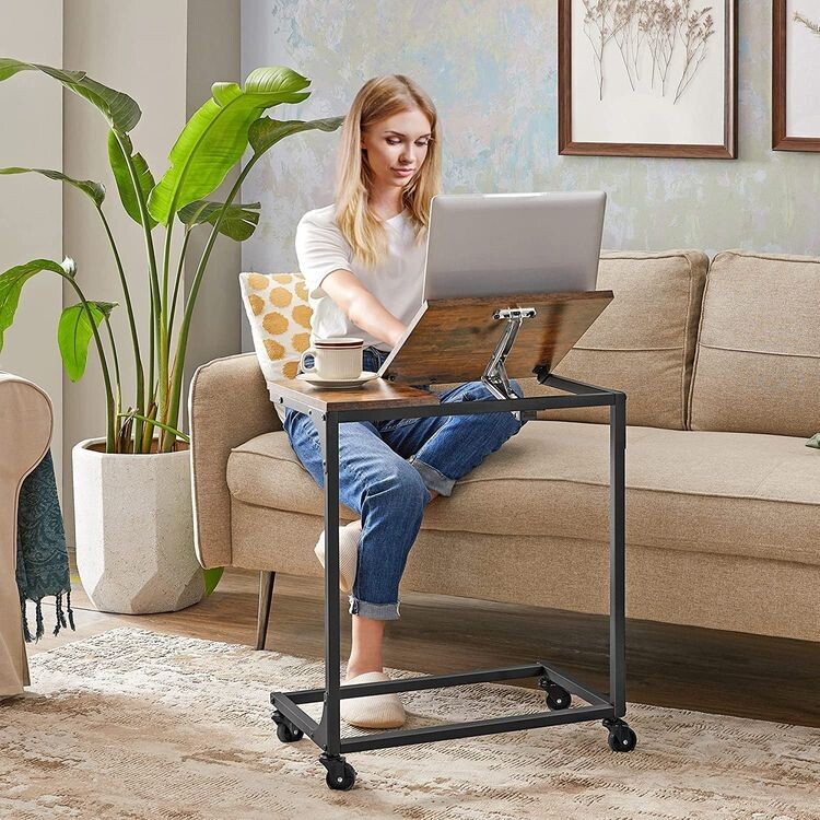 Mobiler fahrbarer  Laptoptisch, Beistelltisch verstellbar
