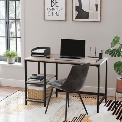 Computertisch, Schreibtisch mit 2 Regalebenen