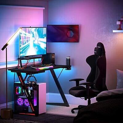 Computertisch, Gaming Tisch schwarz-rot