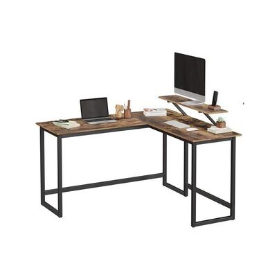 L-förmiger Computertisch, Schreibtisch mit Monitorständer