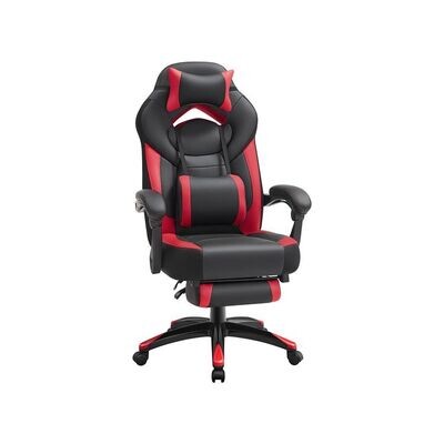 Gamingstuhl Kunstleder Schwarz-Rot