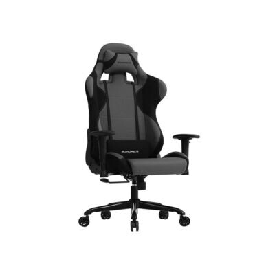 Gamingstuhl Polyester Schwarz-Grau
