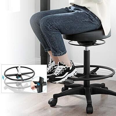 ergonomischer Bürohocker, Arbeitshocker 59,5-81 cm schwarz