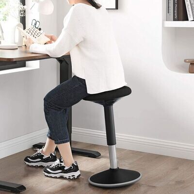 ergonomischer Arbeitshocker 60-85 cm Schwarz