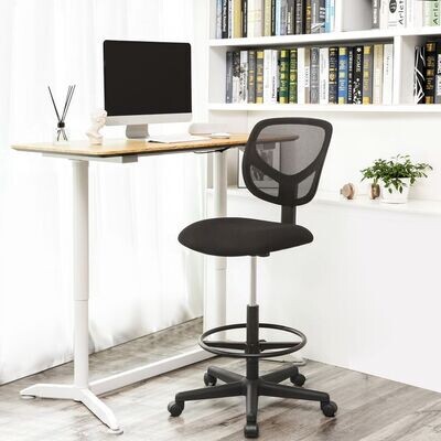 Bürostuhl, Arbeitshocker mit Fussstütze