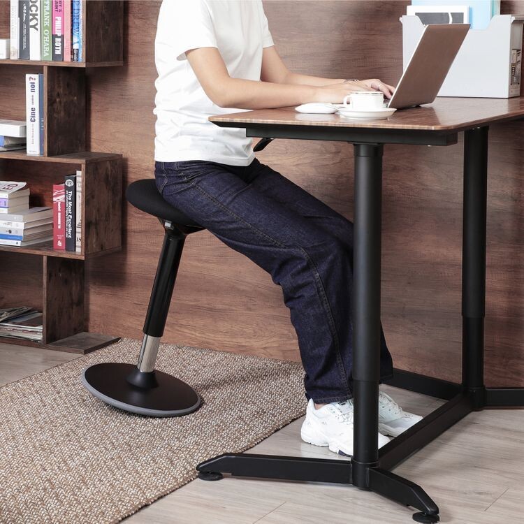 ergonomischer Arbeitshocker 50-65 cm Schwarz