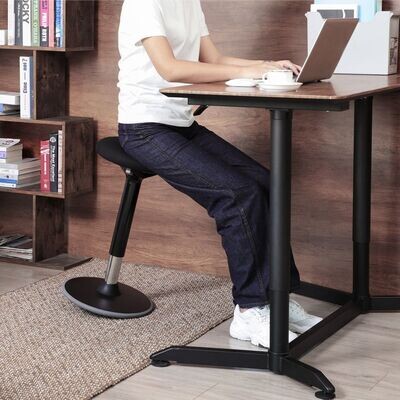 ergonomischer Arbeitshocker 50-65 cm Schwarz