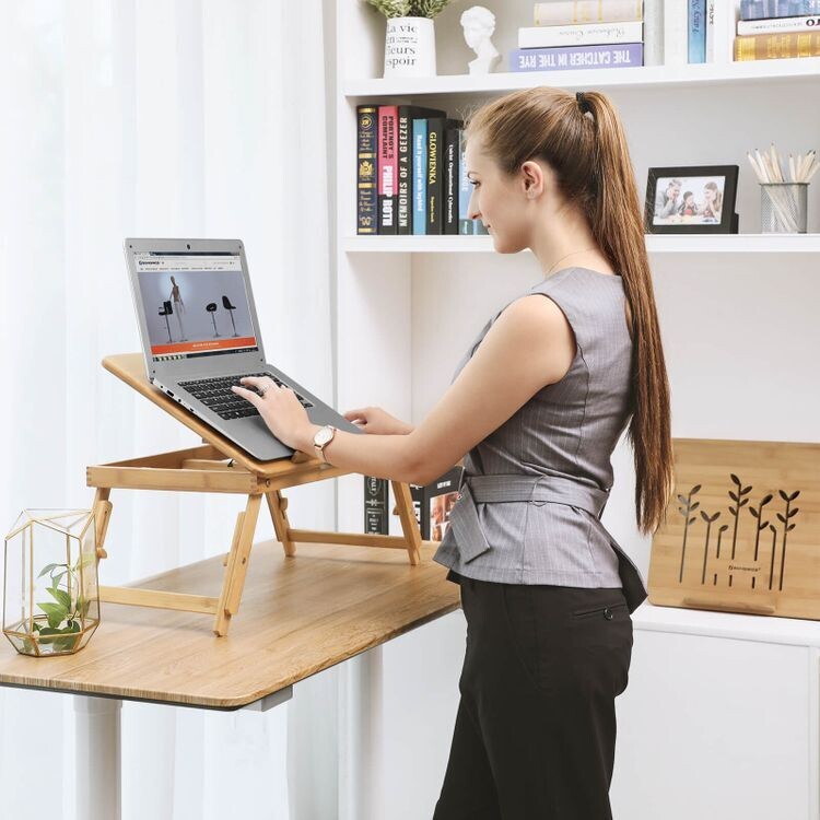 Verstellbarer Laptoptisch Bambus