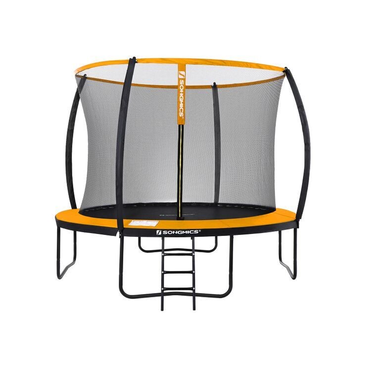Trampolin Ø 305 cm schwarz-orange