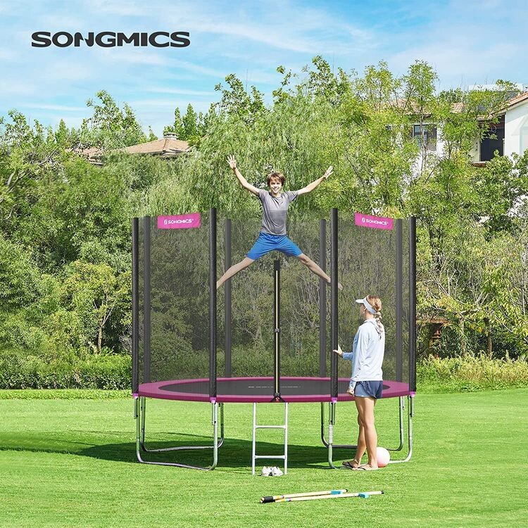 Trampolin Ø 305 cm mit Sicherheitsnetz pink