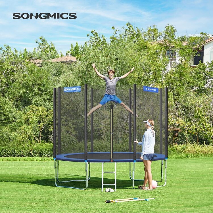 Trampolin Ø 305 cm Schwarz-Blau