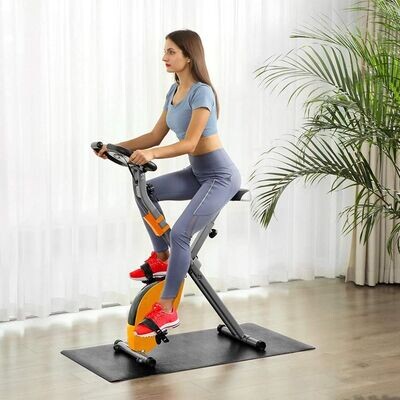 Heimtrainer mit Pulsmessung orange