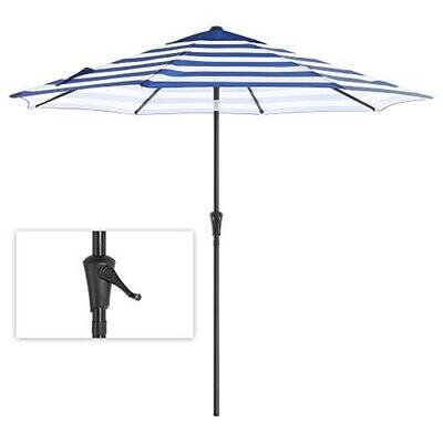 Sonnenschirm Ø 290 cm blau-weiss