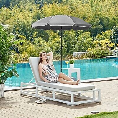 Sonnenschirm Ø 200 cm knickbar grau
