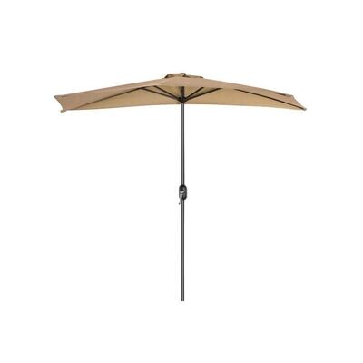 Sonnenschirm halbrund Ø 270 cm taupe